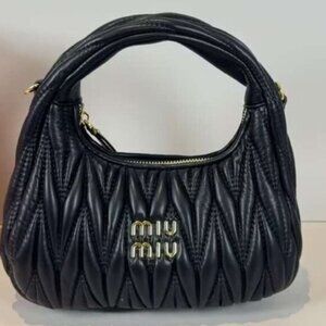 Miu Miu Black Quilted Women's HandBag